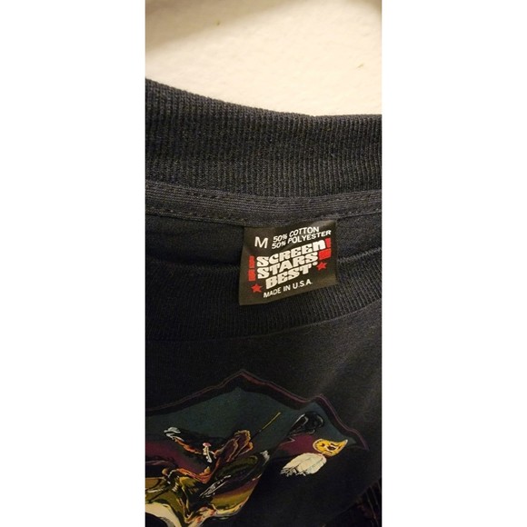 Vintage Screen Stars Medium Tribal Indian Horse Single Stitch Black - Picture 2 of 3